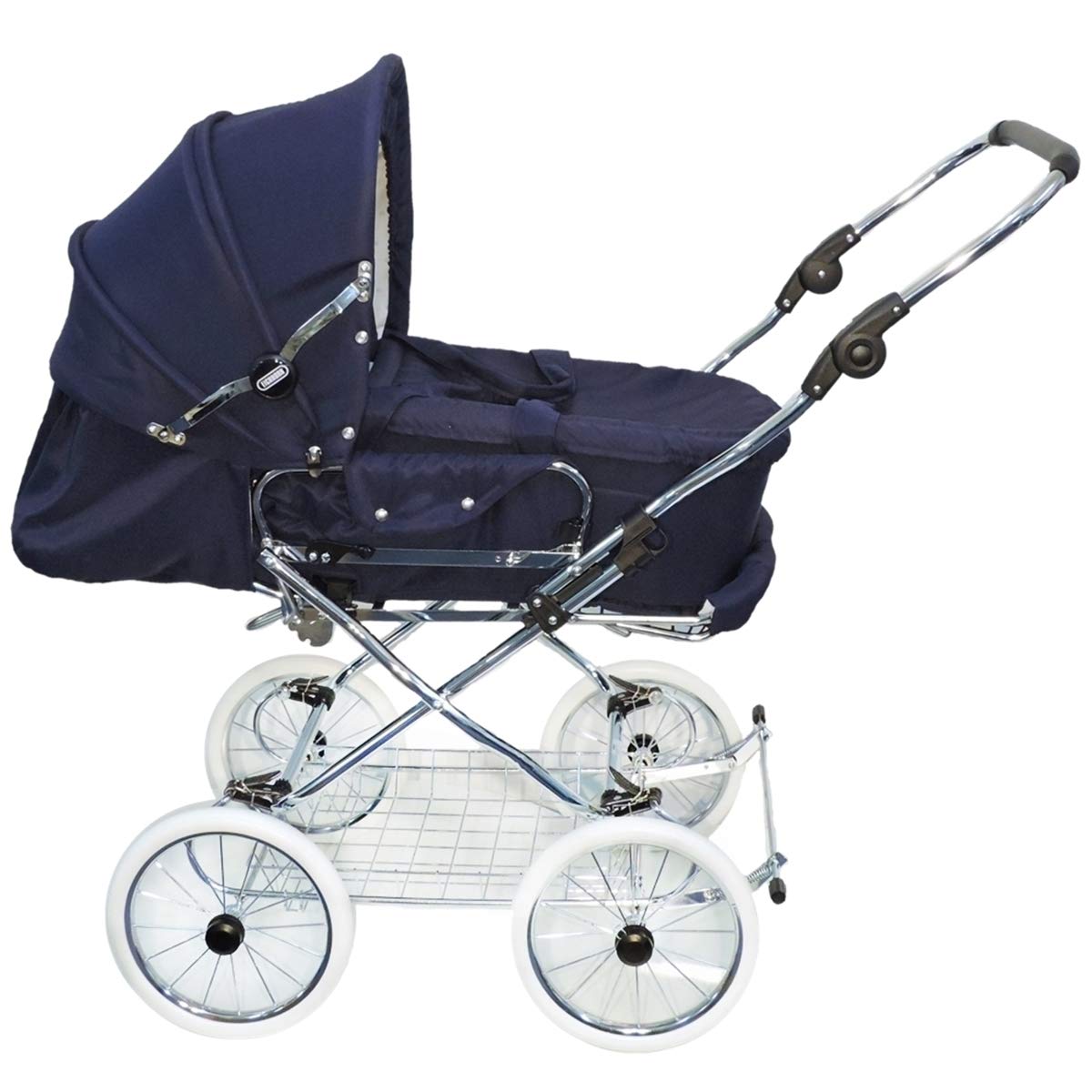 EICHHORN Kinderwagen Kombikinderwagen Komplett-Set, 0-3 Jahre, umbaubar zum Sportwagen, inklusive Babytragetasche, EVA-Rad, marineblau