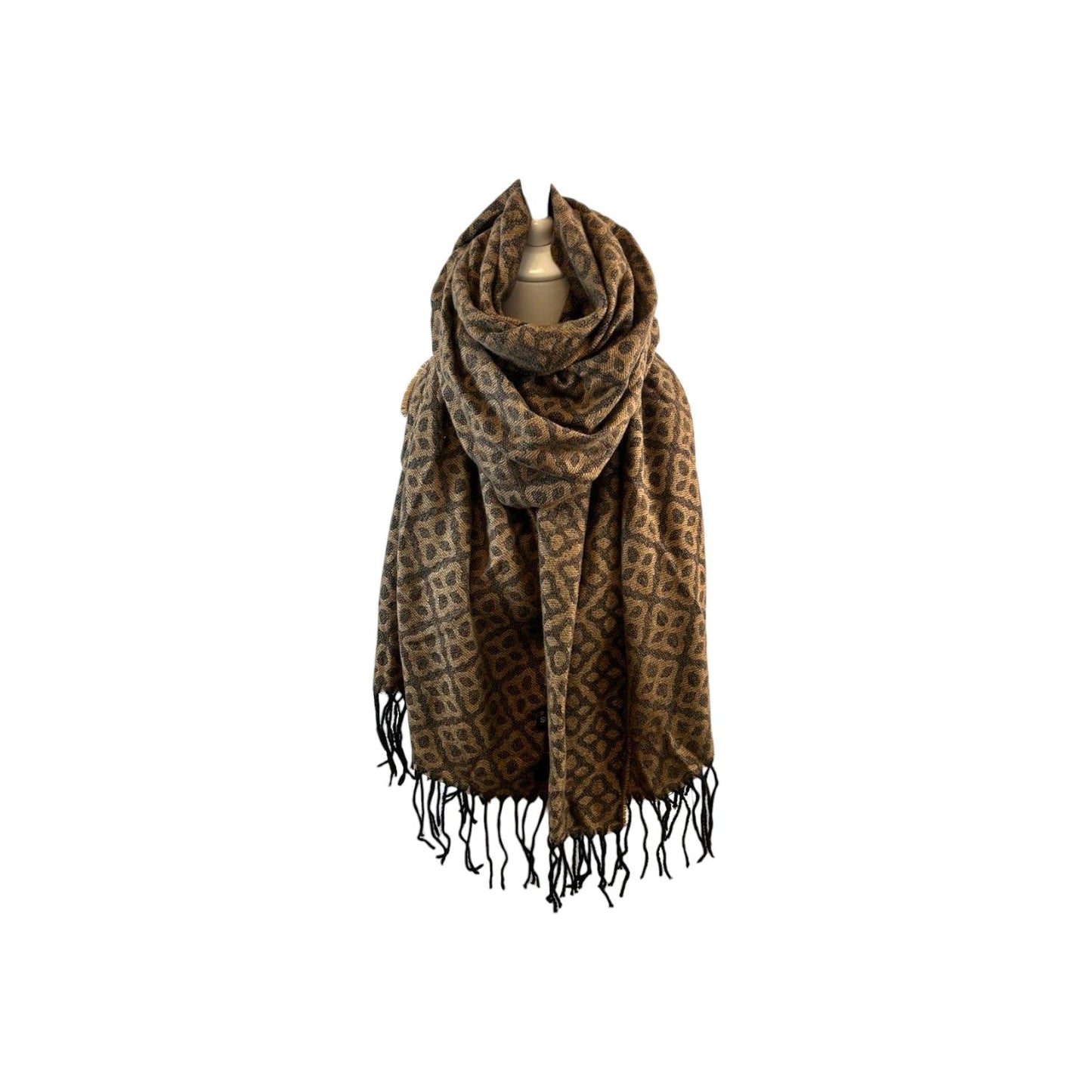 Winter Damen Schal Soft Cashmera » Winterschal Boutique Blume » Damenschal » Fransenschal 180 x 65 cm