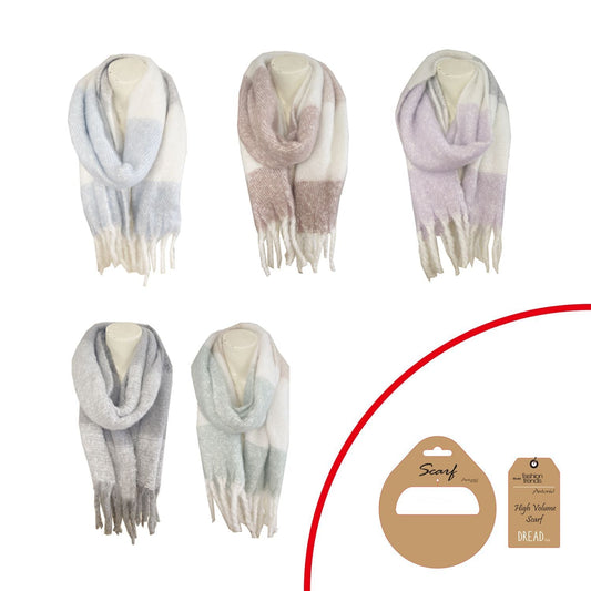 Winter Damen Schal » Winterschal Dreads Faith » warmer Damenschal mit Fransen » Winter Volumen Schal