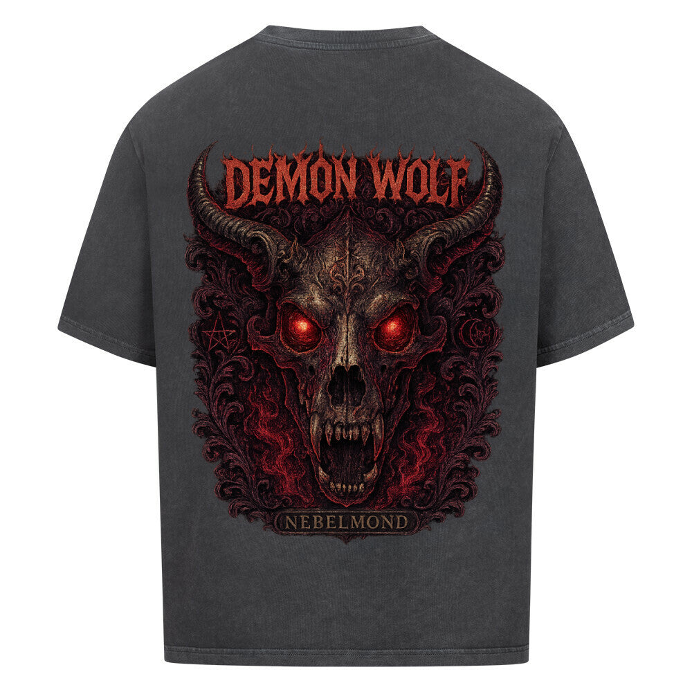 Demon Wolf | Occult Beast & Skulls Collection | Nebelmond Oversized Shirt