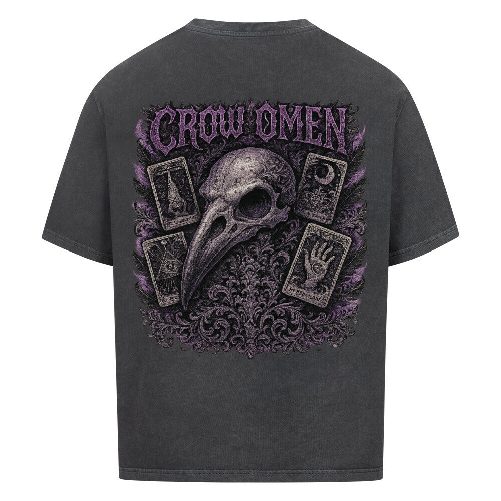 Crow Omen | Occult Beast & Skulls Collection | Nebelmond Oversized Shirt