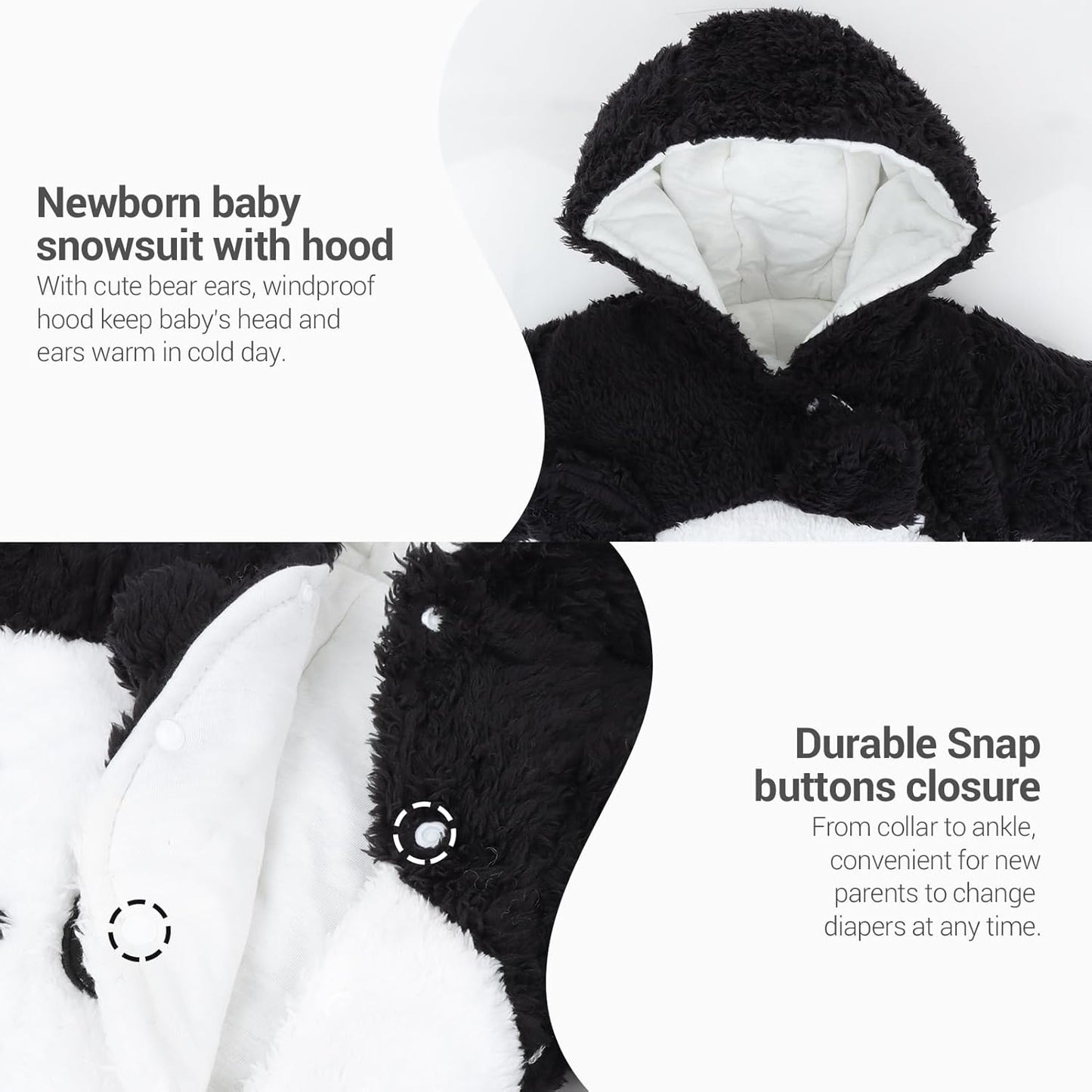 Baby Overall Winter Mit Kapuze Schneeanzug Flanell Strampler Spieler Spielanzug Mit Füße Karikatur Jumpsuit Kleidung 0-3 Monate