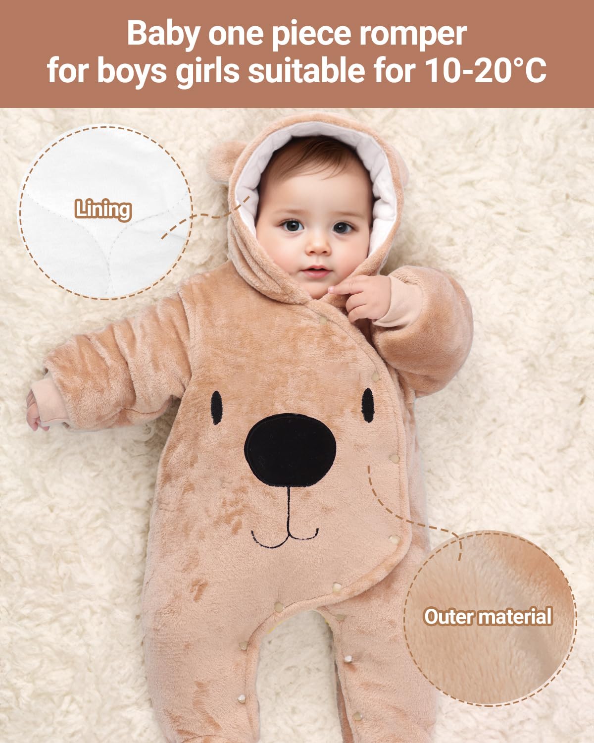 Baby Overall Winter Mit Kapuze Schneeanzug Flanell Strampler Spieler Spielanzug Mit Füße Karikatur Jumpsuit Kleidung 0-3 Monate