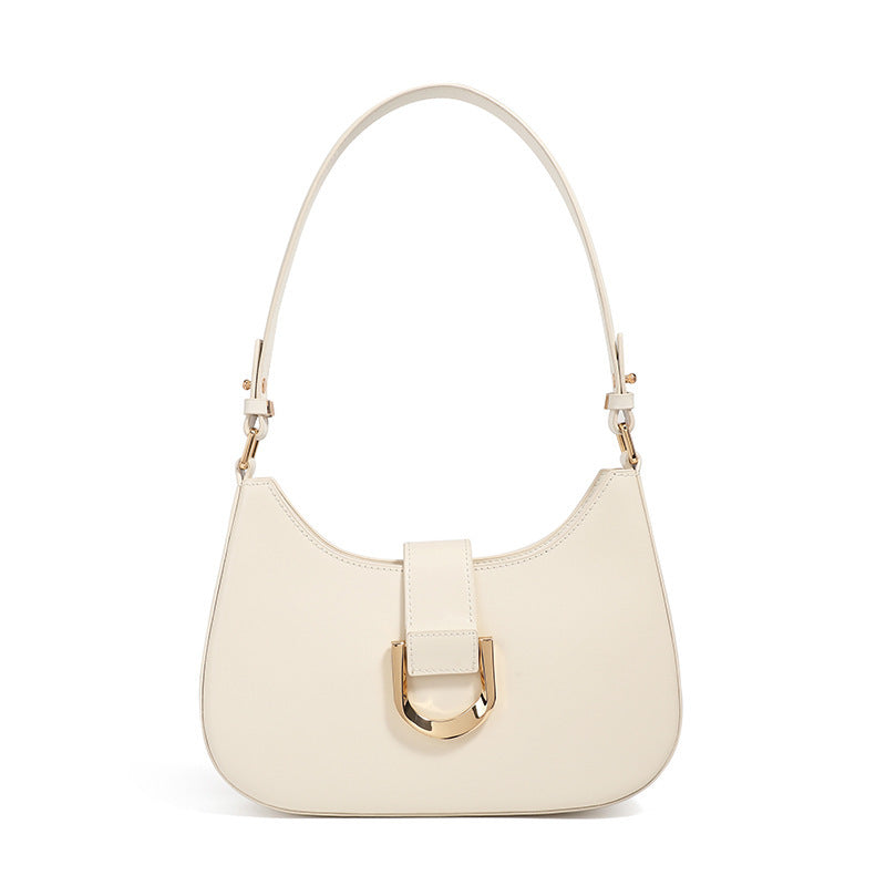 Special-interest Design High-grade Cowhide Baguette Bag