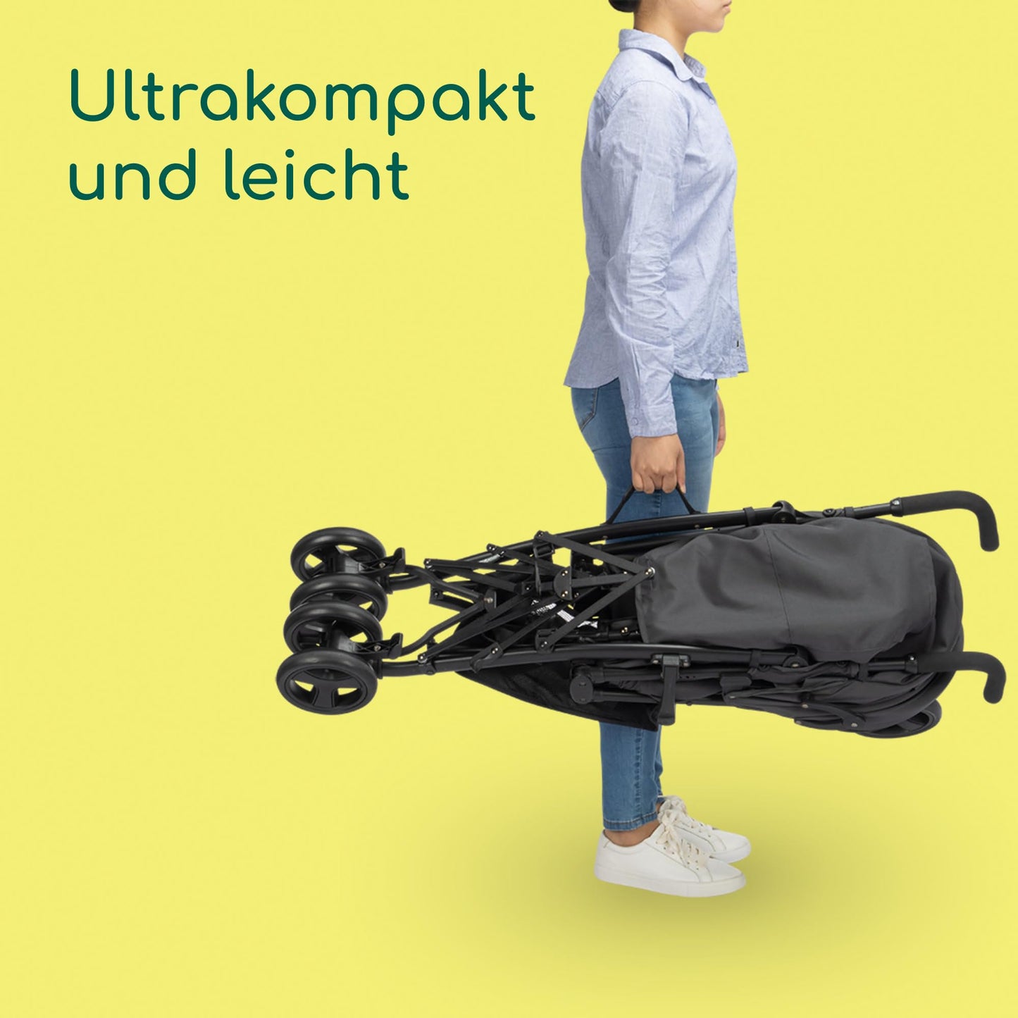 Bebeconfort Rainbow, Kinderwagen, Kompakt und Wendig, 6 Monaten bis 4 Jahre, bis zu 22 kg, Mineral Graphite