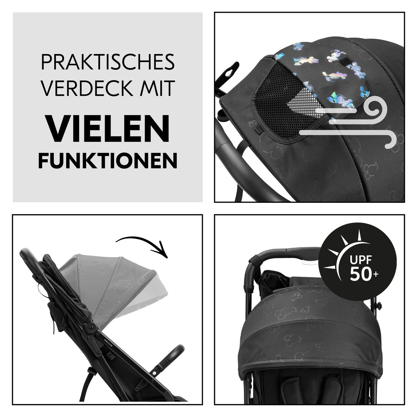 Hauck Travel N Care Dark Olive Kinderwagen – Leichter Reise Buggy für Kinder ab Geburt bis 22 kg mit Liegefunktion, kompakt und UPF 50+