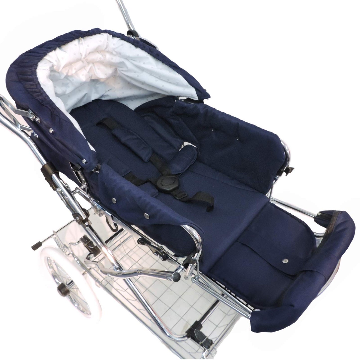 EICHHORN Kinderwagen Kombikinderwagen Komplett-Set, 0-3 Jahre, umbaubar zum Sportwagen, inklusive Babytragetasche, EVA-Rad, marineblau