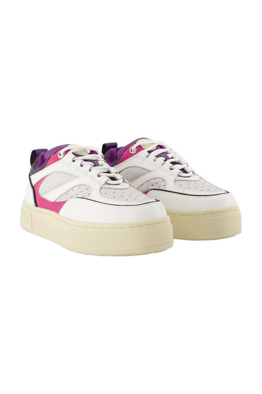 Sneakers Sidney aus Leder in violett