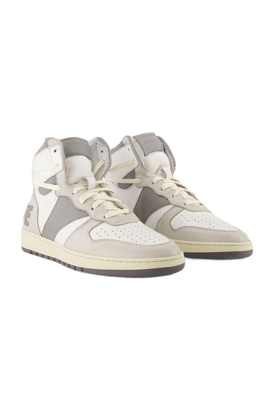 Sneakers Rhecess Hi - Rhude - Leder - Weiß/Grau