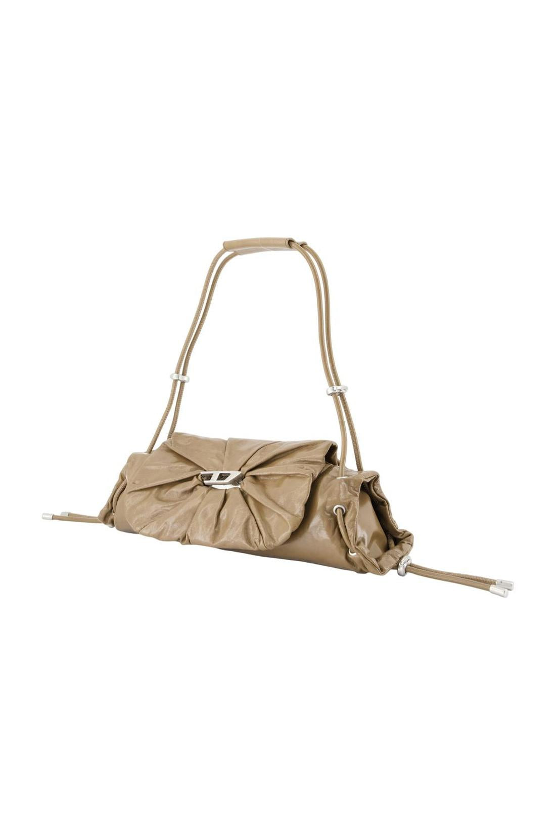 Scrunch-D Small Schultertasche - DIESEL - Leder - Beige