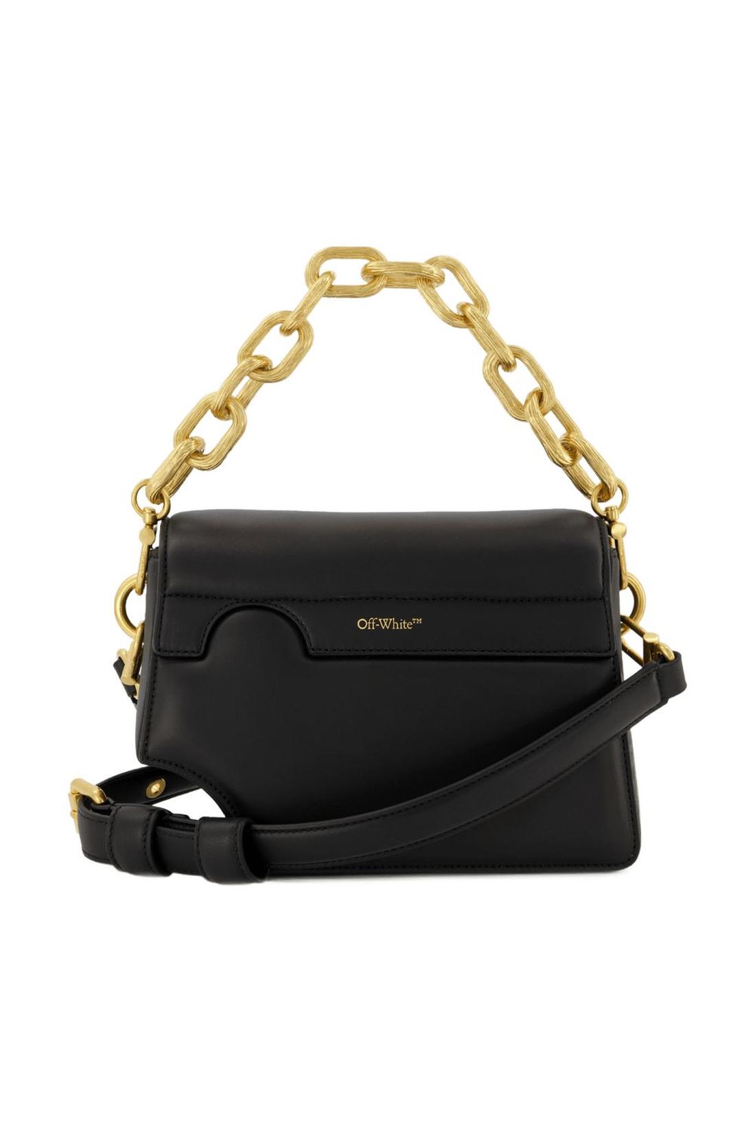 Burrow 24  Hobo Bag - Off White - Black/Clear - Leather