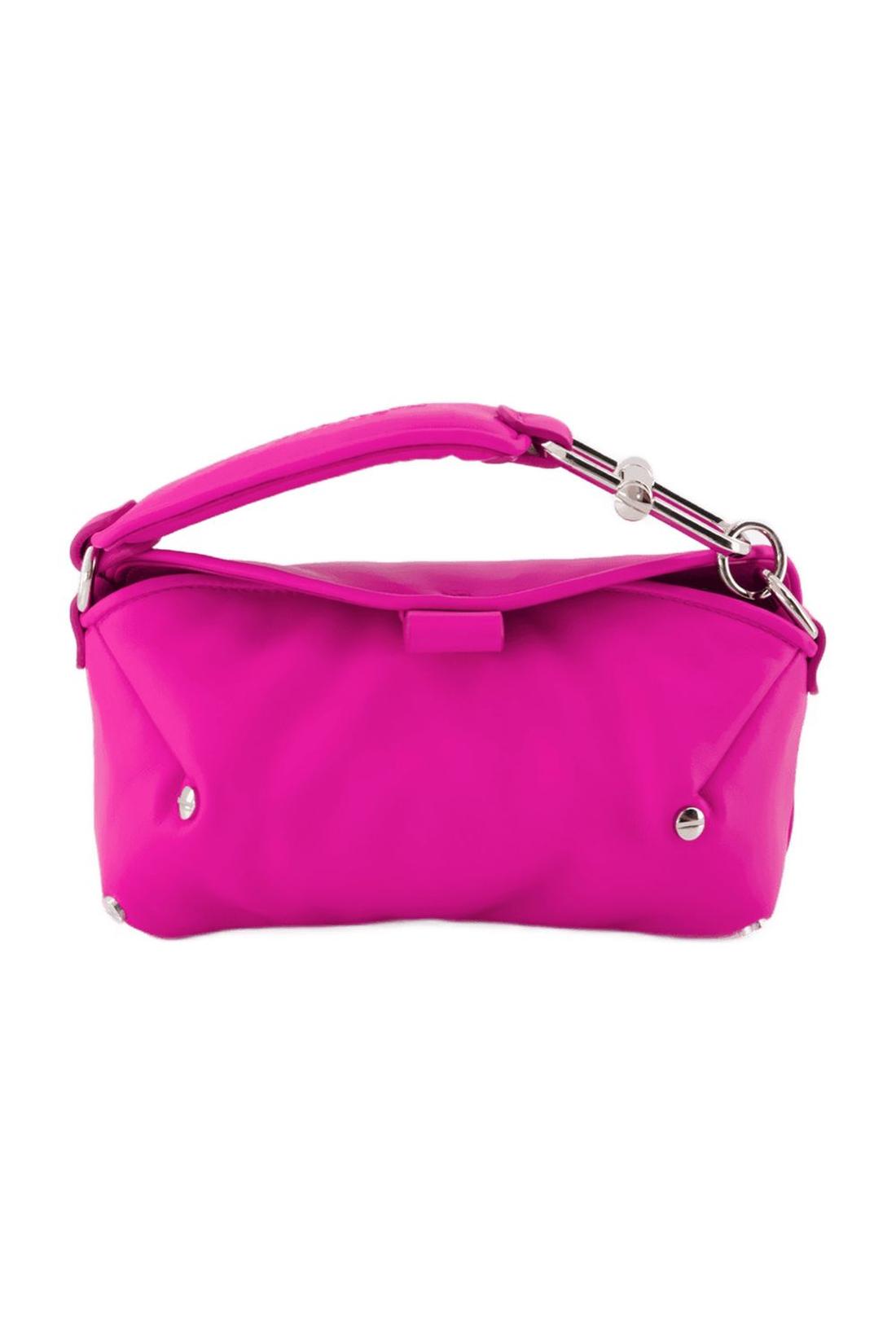 San Diego S Crossbody - Off White - Fuchsia - Leather