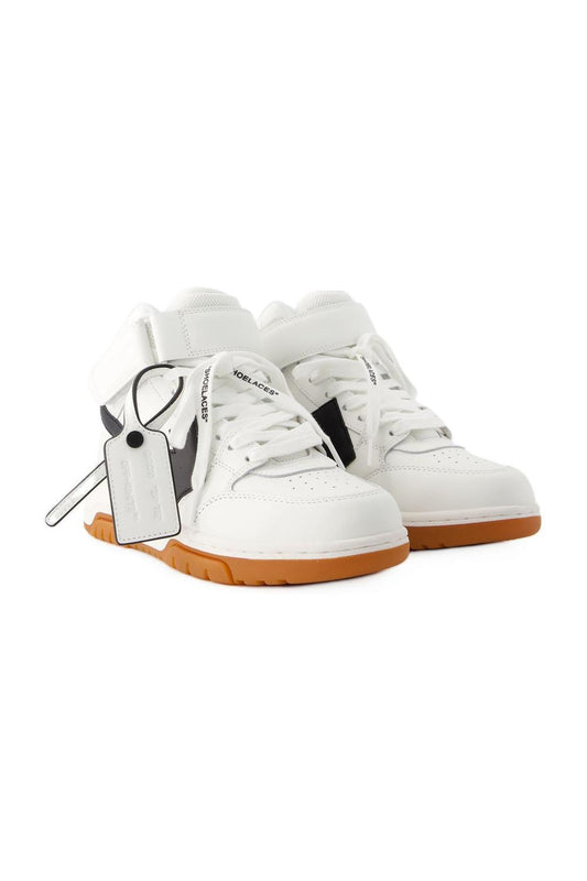 Sneakers Out Of Office Mid Top - Off White - Leder - Weiß/Schwarz