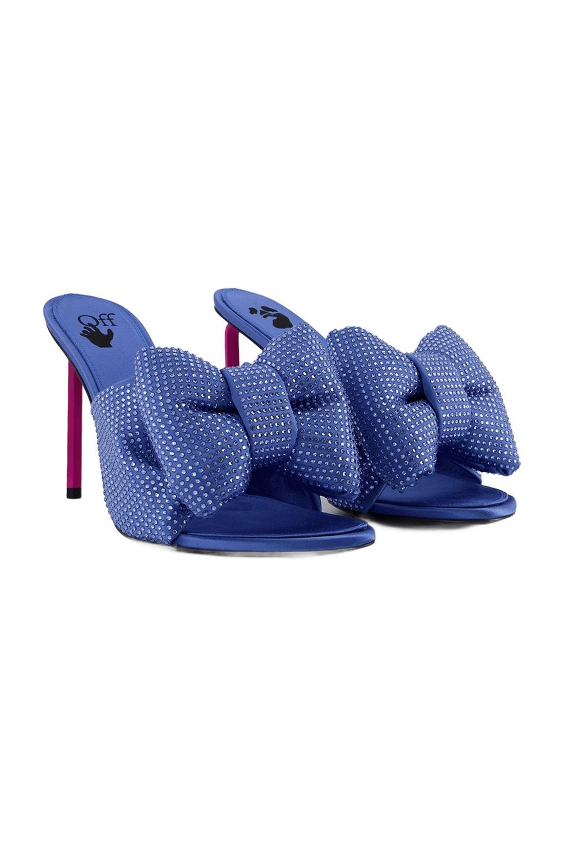Allen Bow Mules Strass Pop in blau/rosa