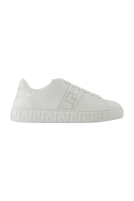 La Greca Sneakers - Versace - Baumwolle - Weiß