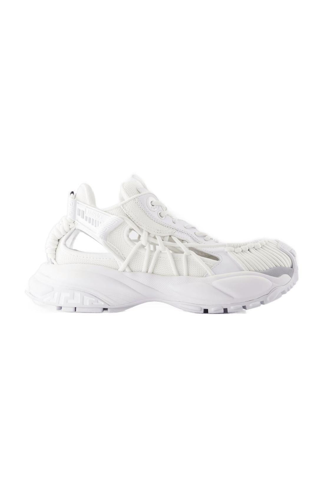 Low Top Sneakers - Versace - Leder - Weiß