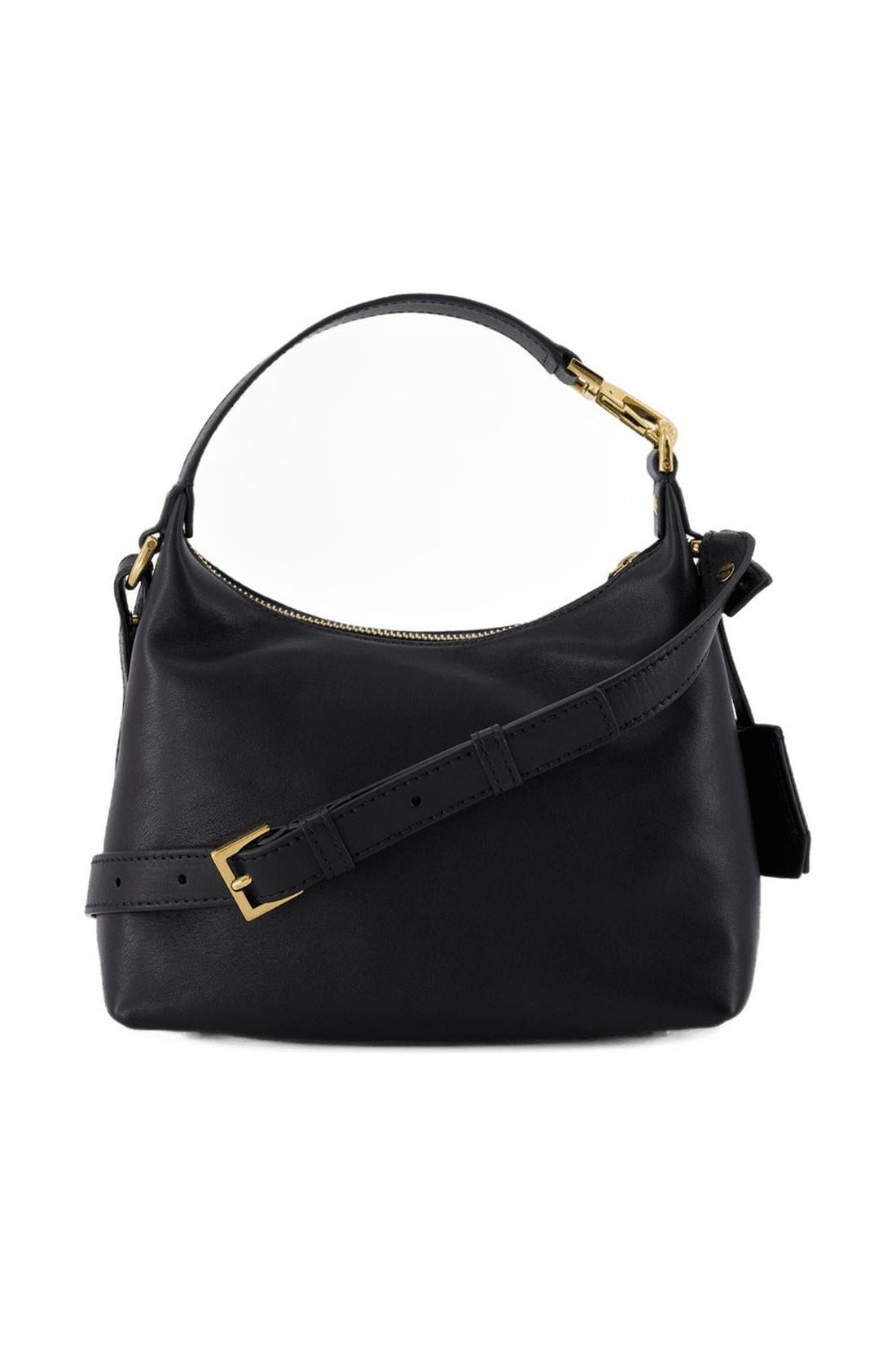 Schultertasche - Versace - Leder - Schwarz