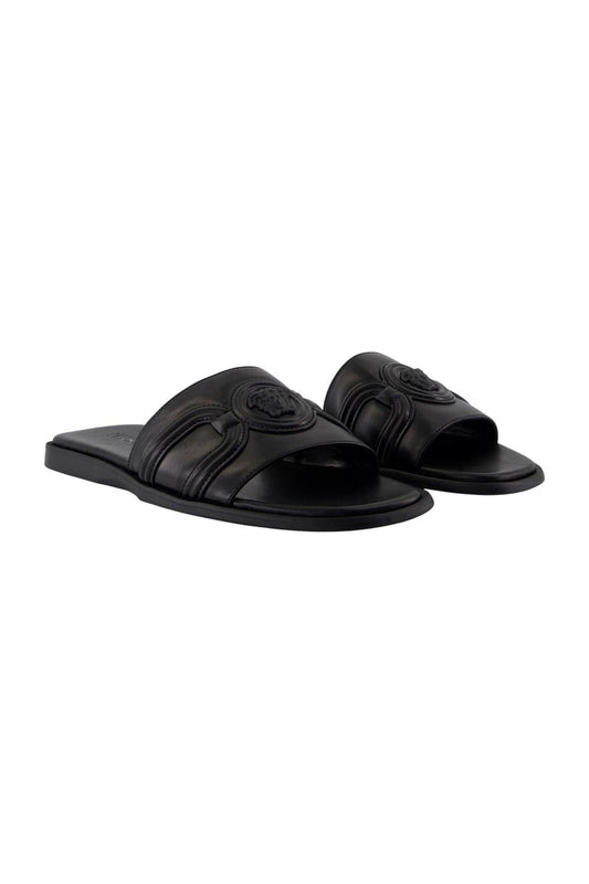Sandalen - Versace - Leder - Schwarz