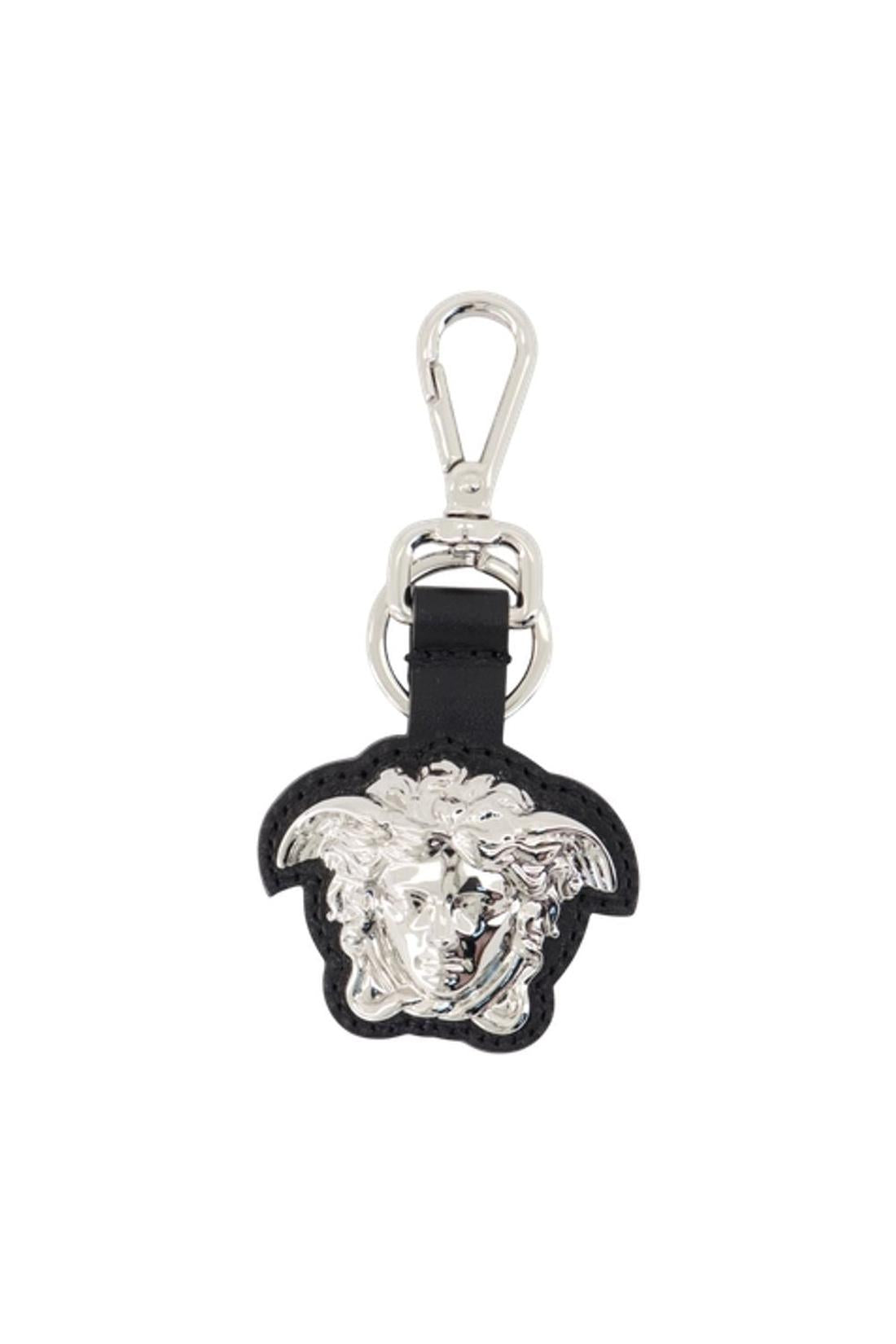 Schlüsselanhänger Charm - Versace - Leder - Schwarz