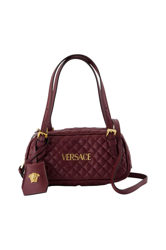 Mini-Schultertasche - Versace - Leder - Bordeaux