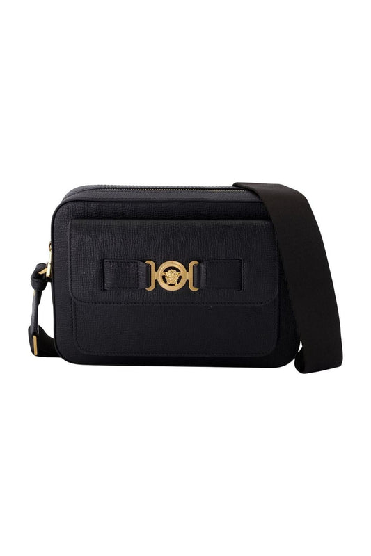 Schultertasche - Versace - Leder - Schwarz