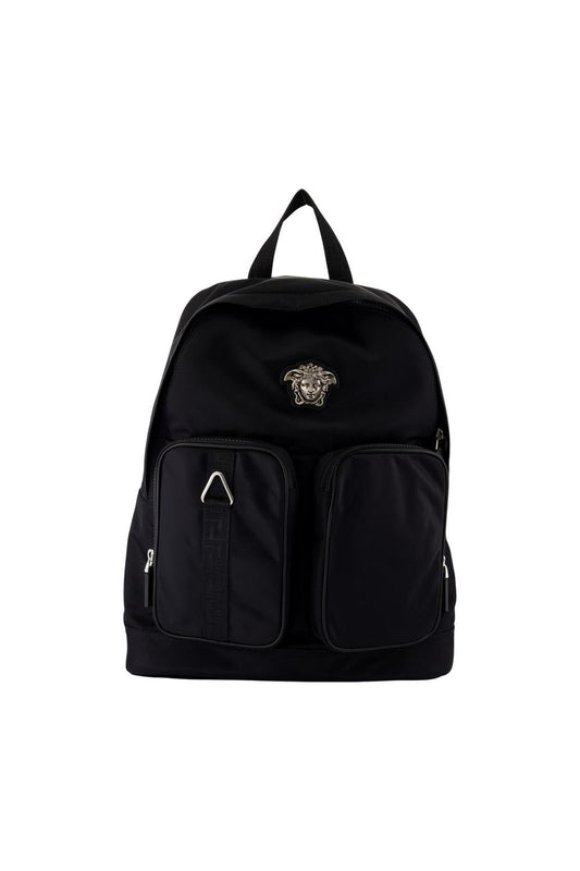 Rucksack - Versace - Nylon - Schwarz