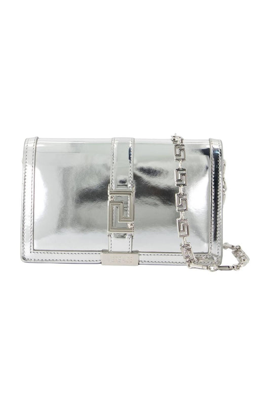 Wallet On Chain - Versace - Leder - Silber