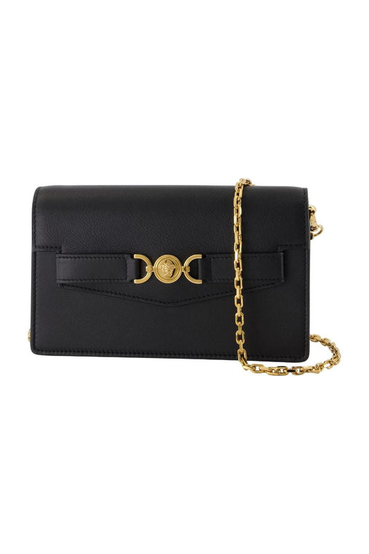 Wallet On Chain - Versace - Leder - Schwarz