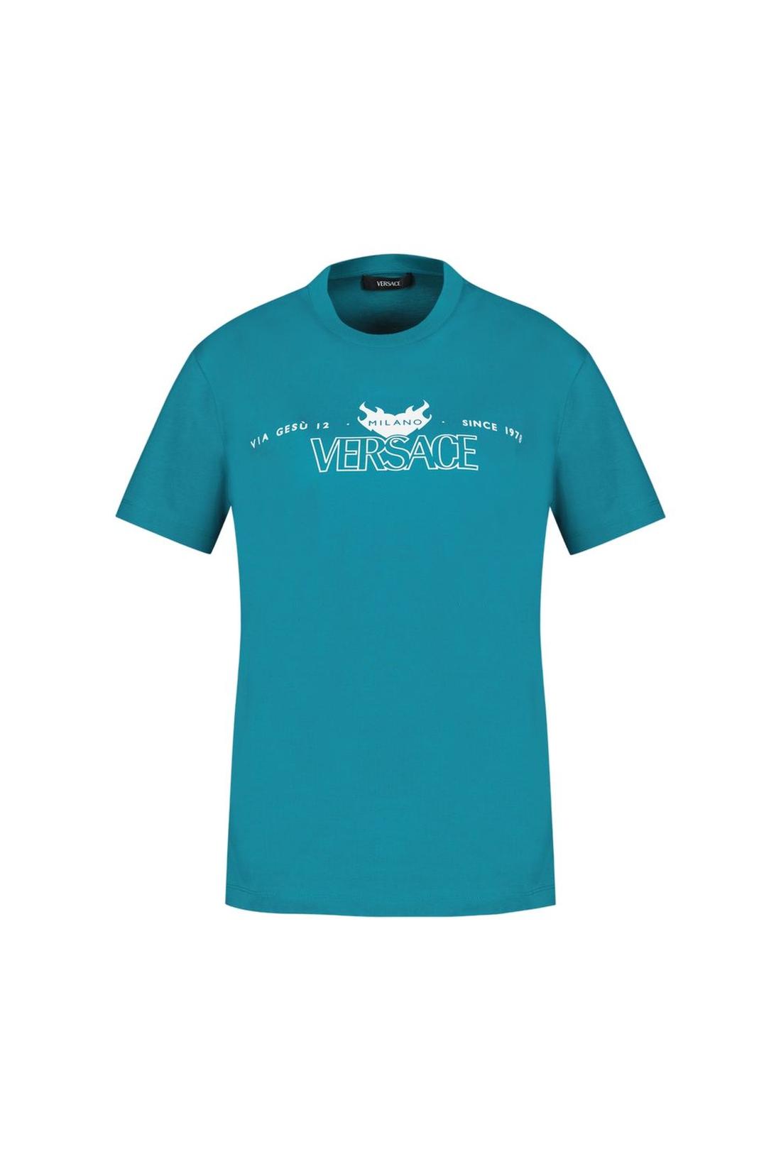 Logo T-Shirt - Versace - Baumwolle - Grün