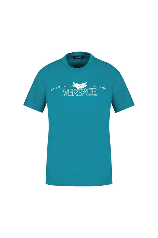 Logo T-Shirt - Versace - Baumwolle - Grün
