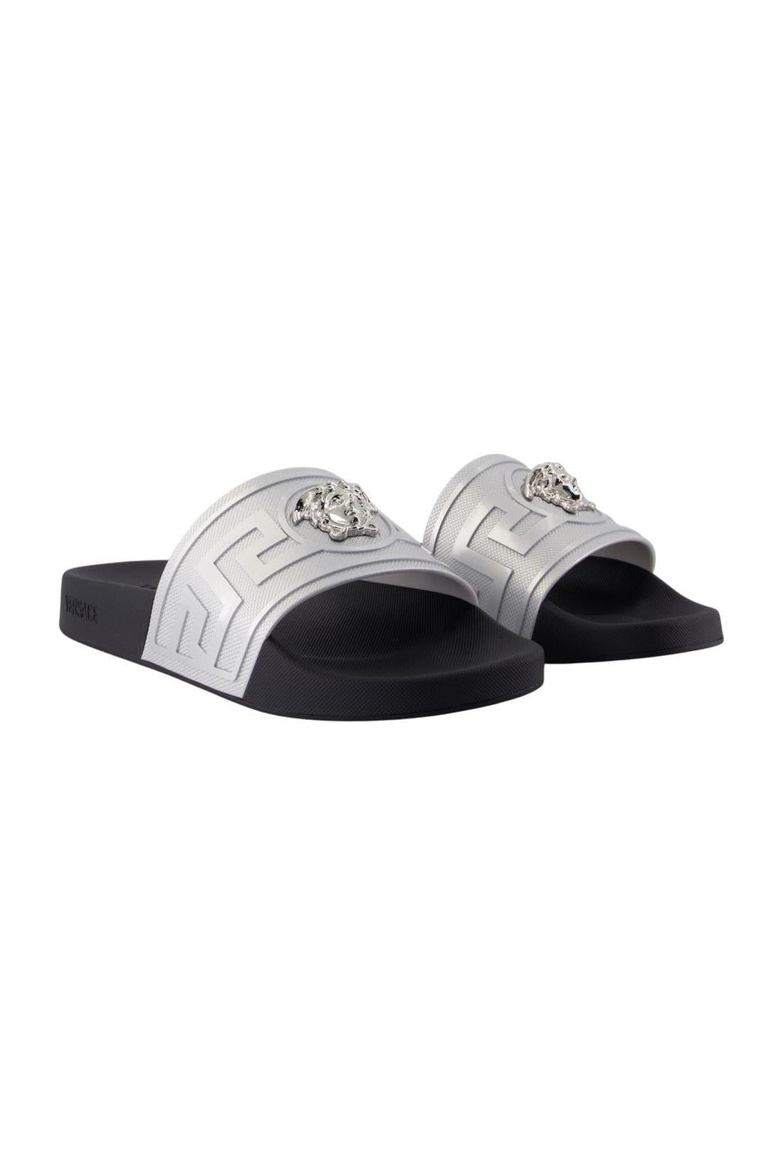 Sandalen - Versace - Kunstleder - Silber