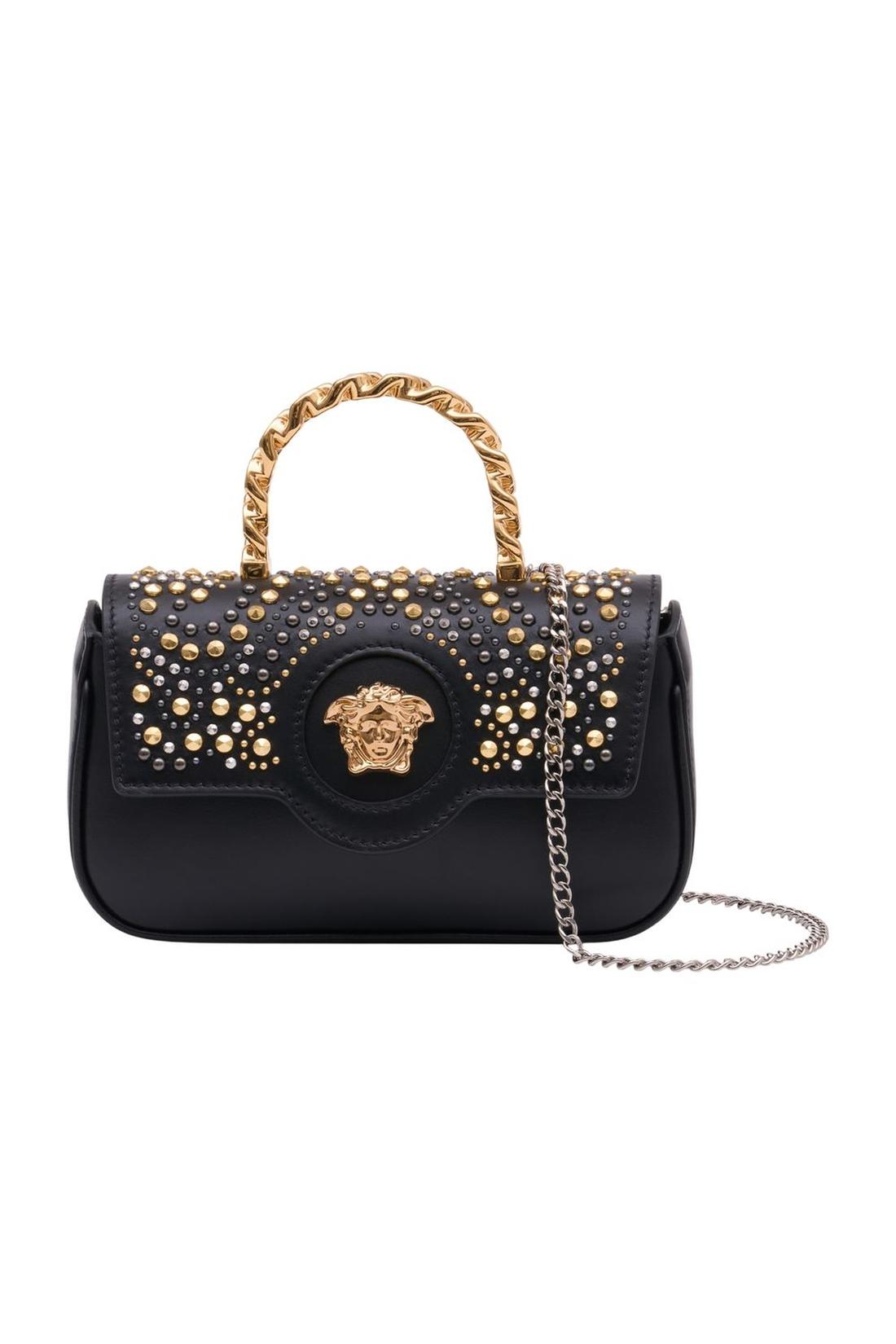 Mini Handtasche - Versace - Leder - Schwarz