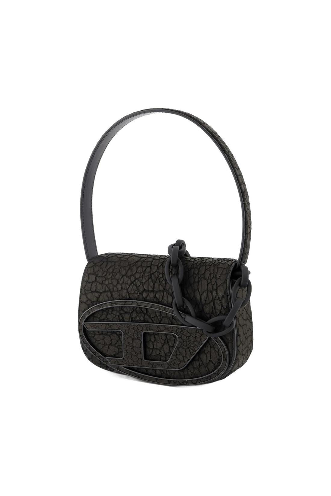 1DR Schultertasche - Diesel - Leder - Schwarz
