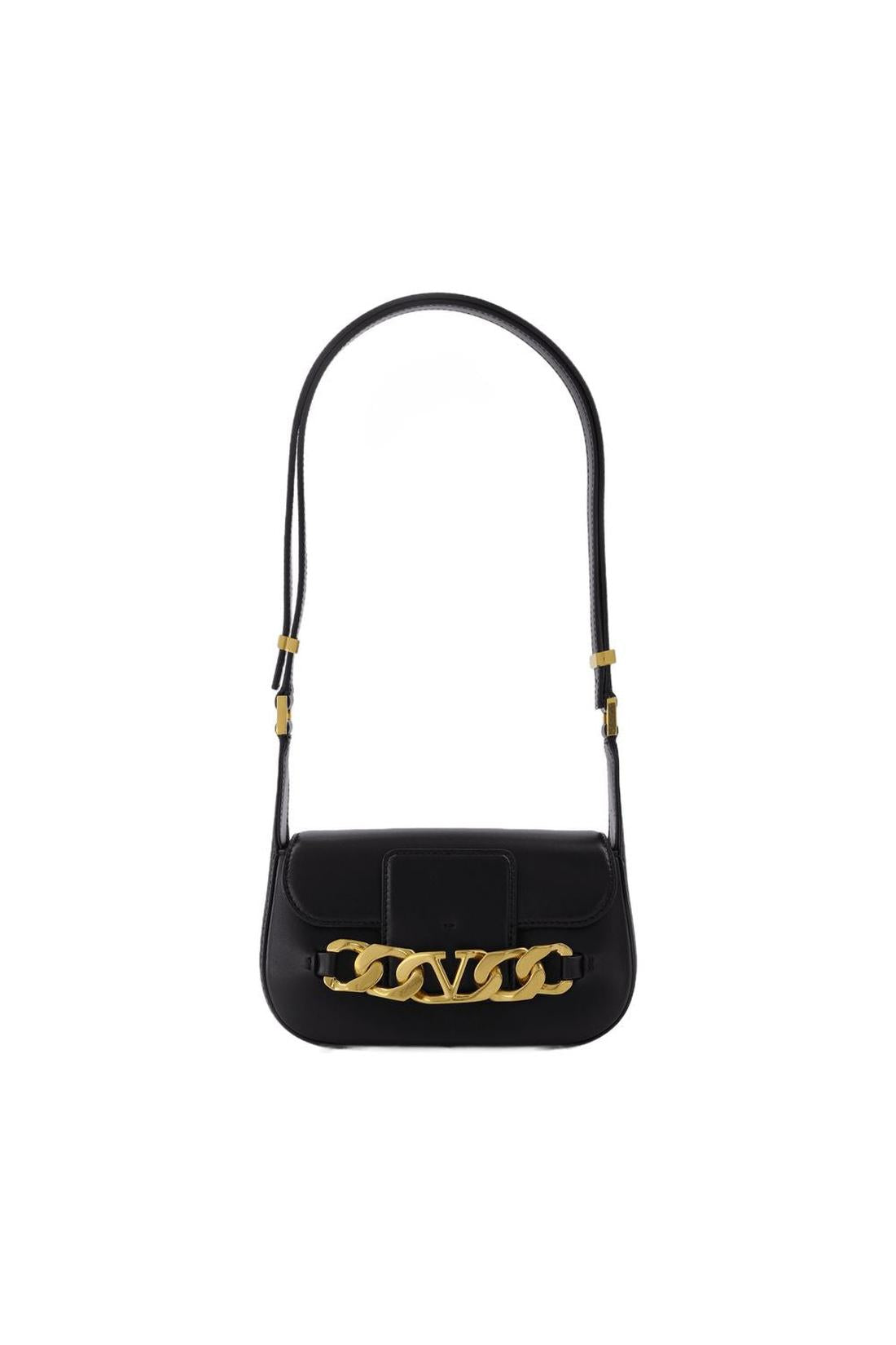 Vlogo Chain Small Ledertasche Schwarz