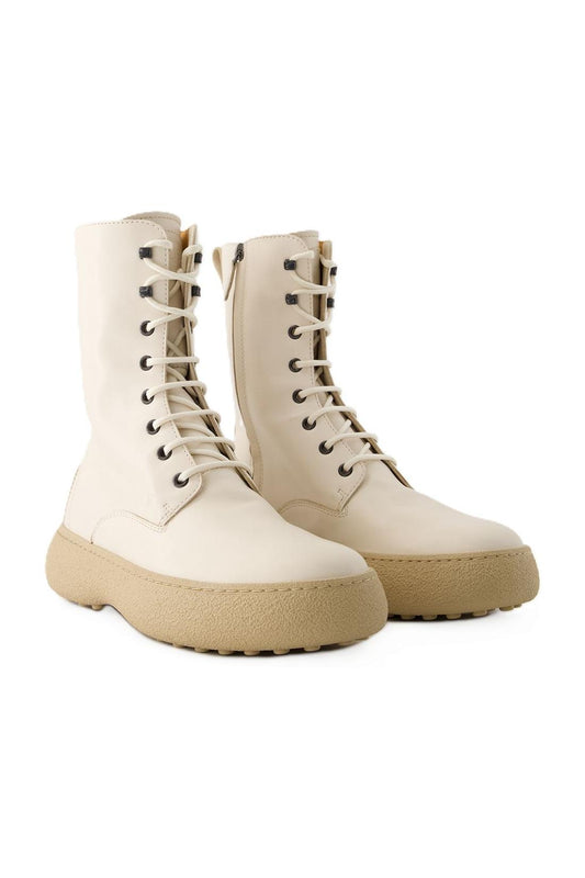 Stiefel Winter Gommini - &lt;#Tod's#&gt; - Leder - Weiß