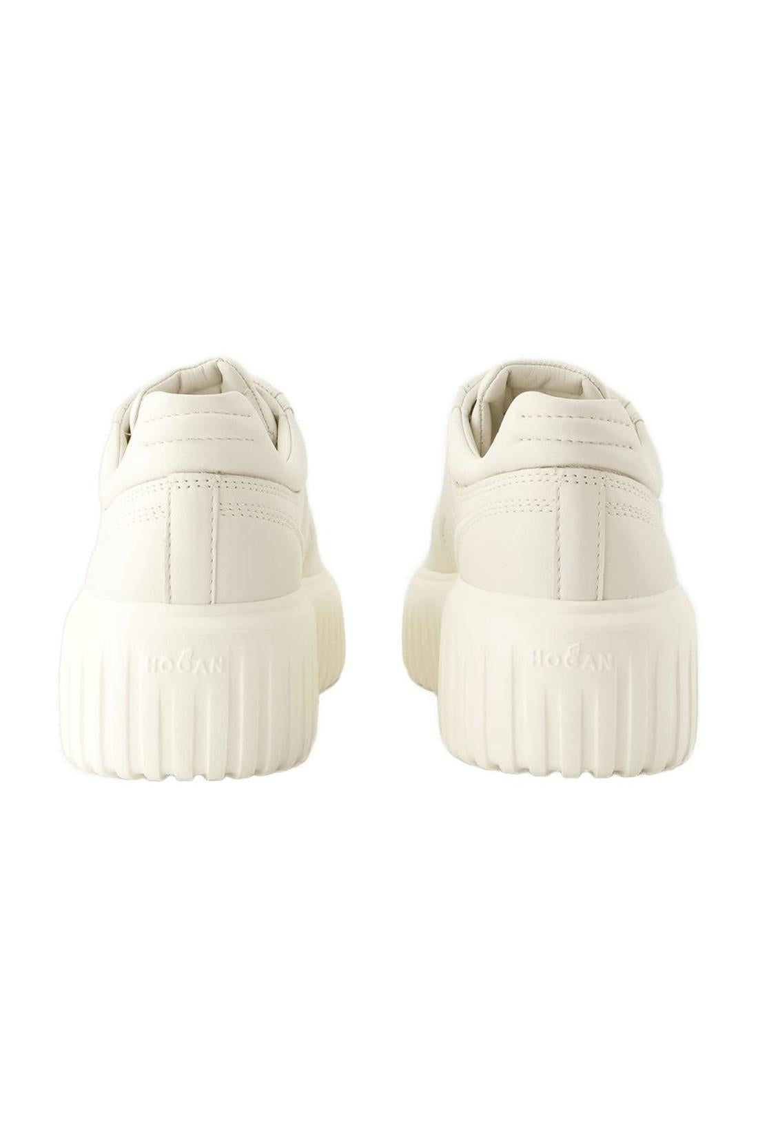 Sneakers H Stripes - Hogan - Leder - Beige