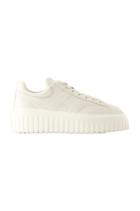 Sneakers H Stripes - Hogan - Leder - Beige
