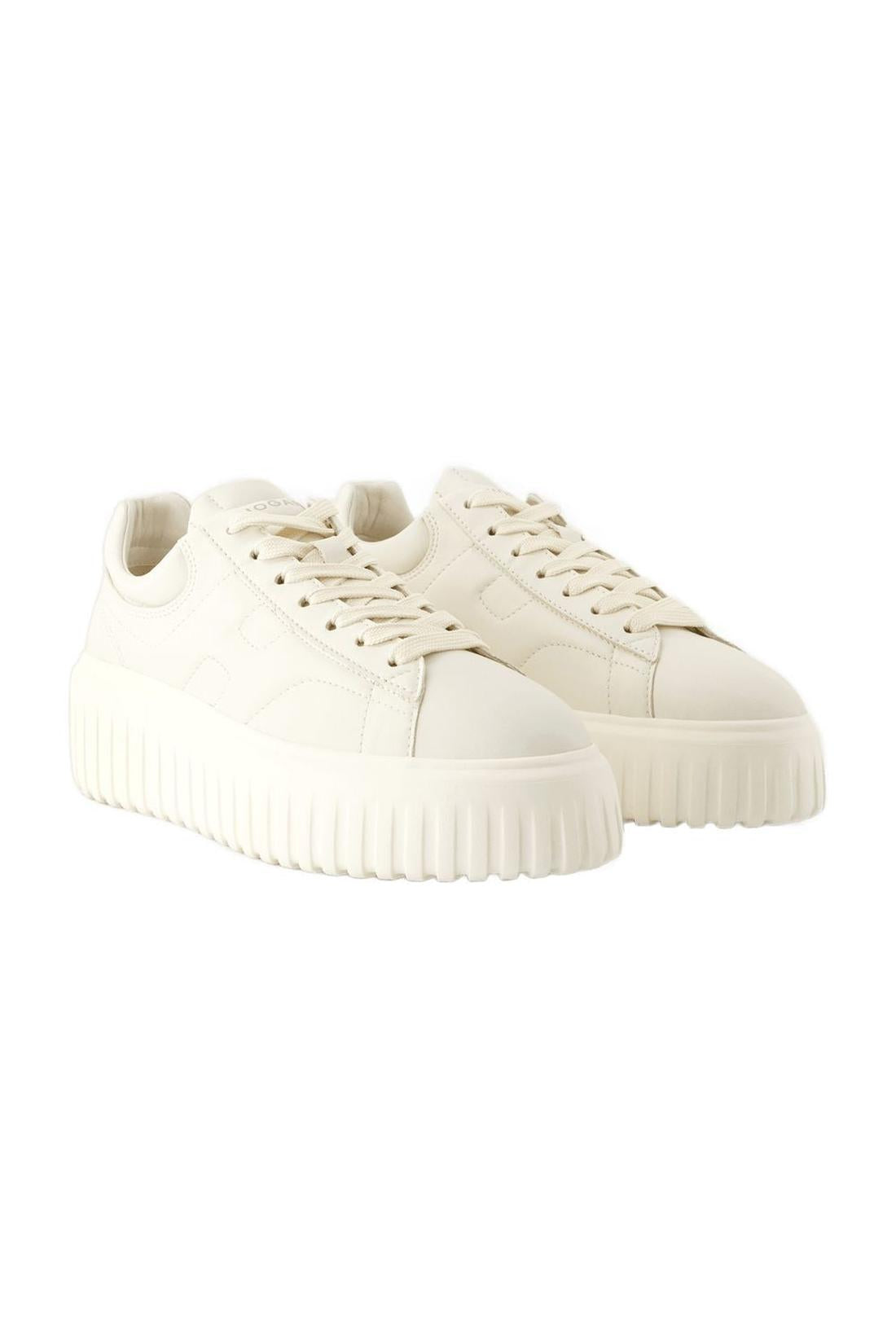 Sneakers H Stripes - Hogan - Leder - Beige