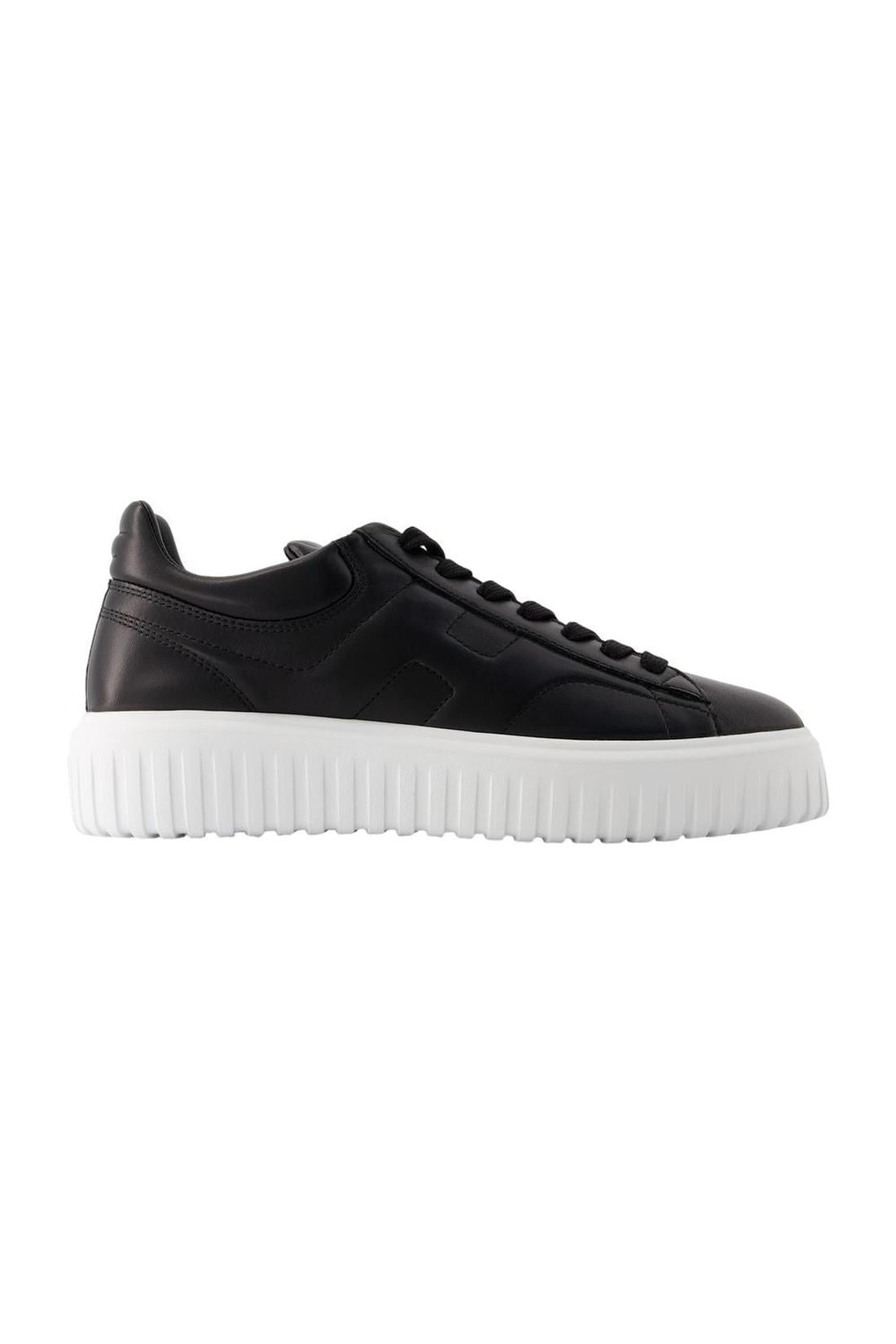 Sneakers H-Stripes Allacciato - Hogan - Leder - Schwarz