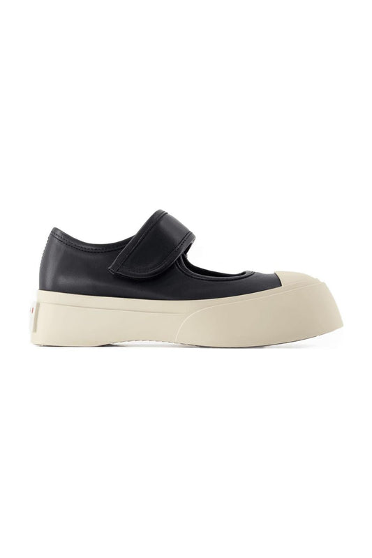 Mary Jane Sneakers - Marni - Leder - Schwarz
