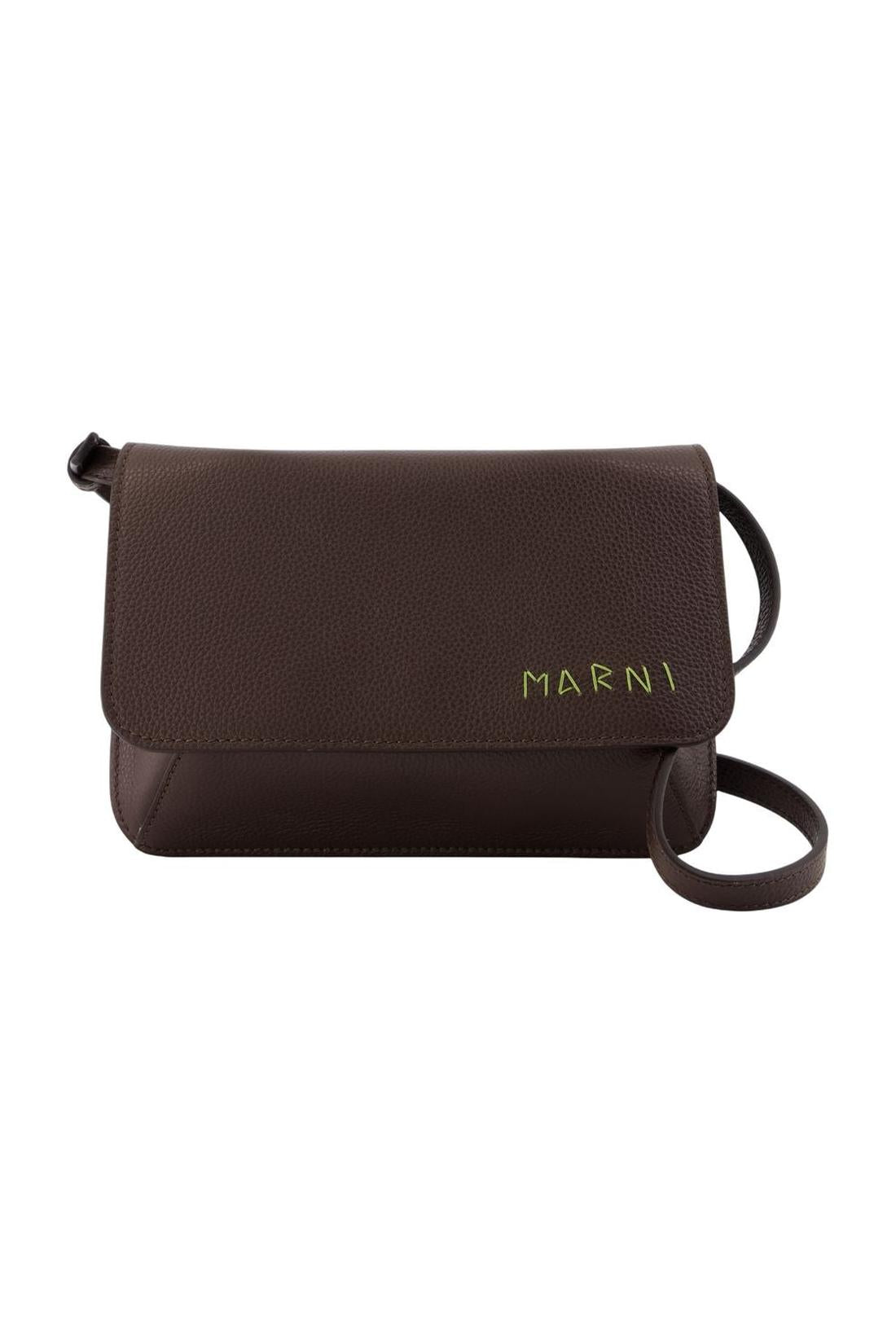 Schultertasche - Marni - Leder - Braun