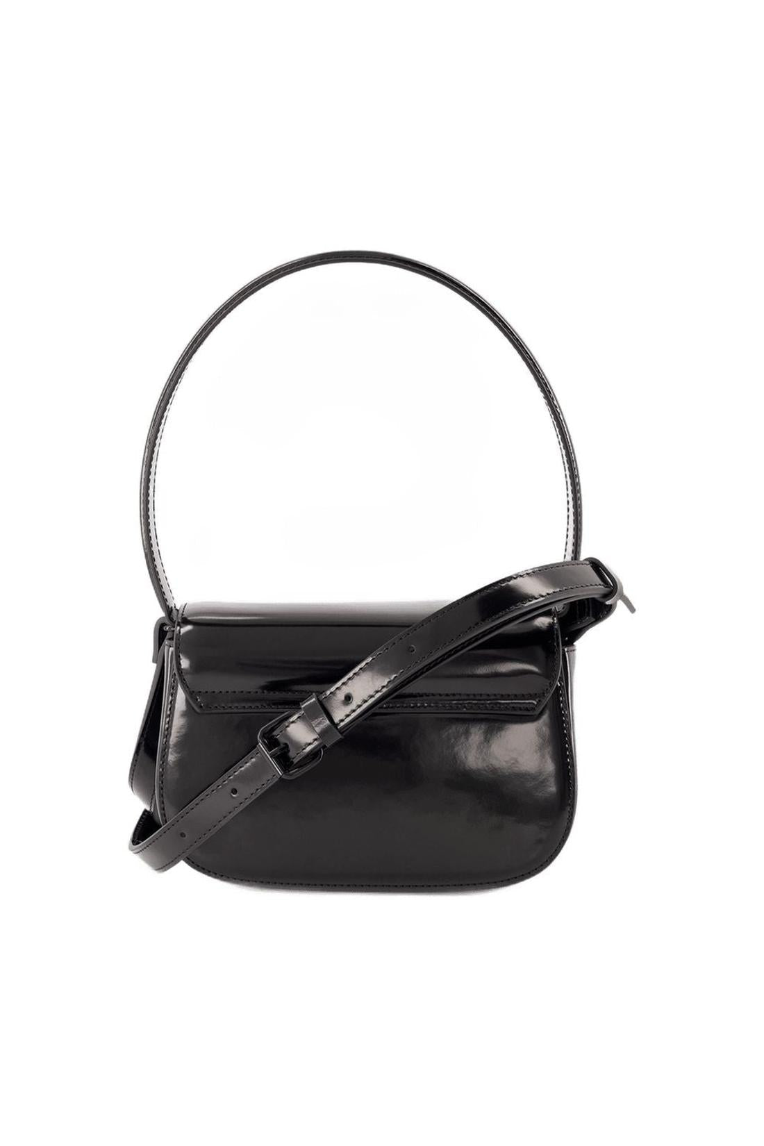 1DR Schultertasche - Diesel - Leder - Schwarz