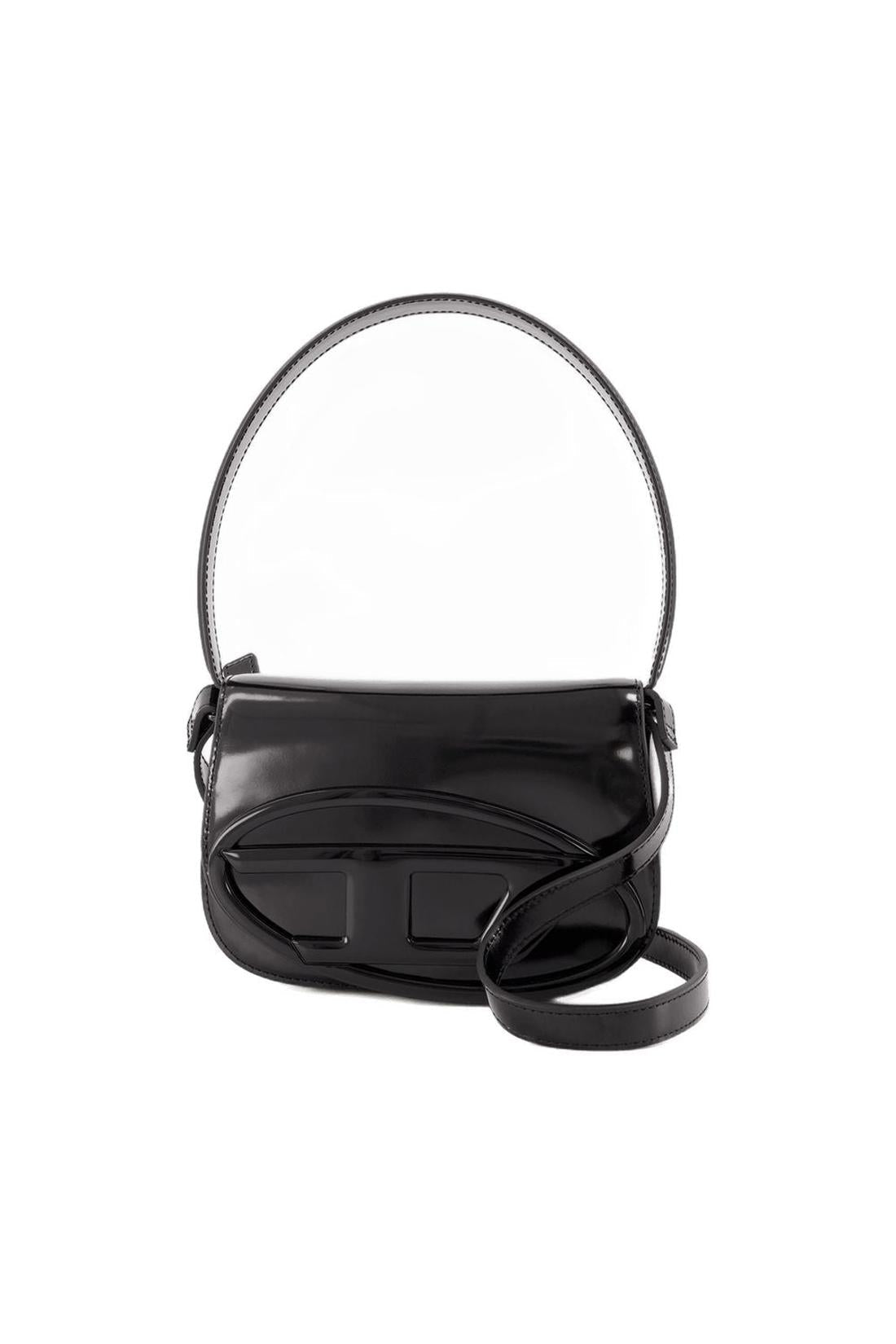 1DR Schultertasche - Diesel - Leder - Schwarz