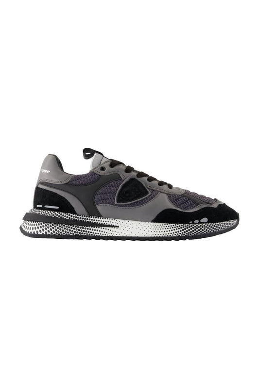 Sneakers Olympique Low - Philippe Model - Leder - Schwarz