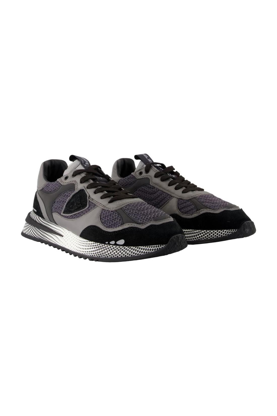 Sneakers Olympique Low - Philippe Model - Leder - Schwarz
