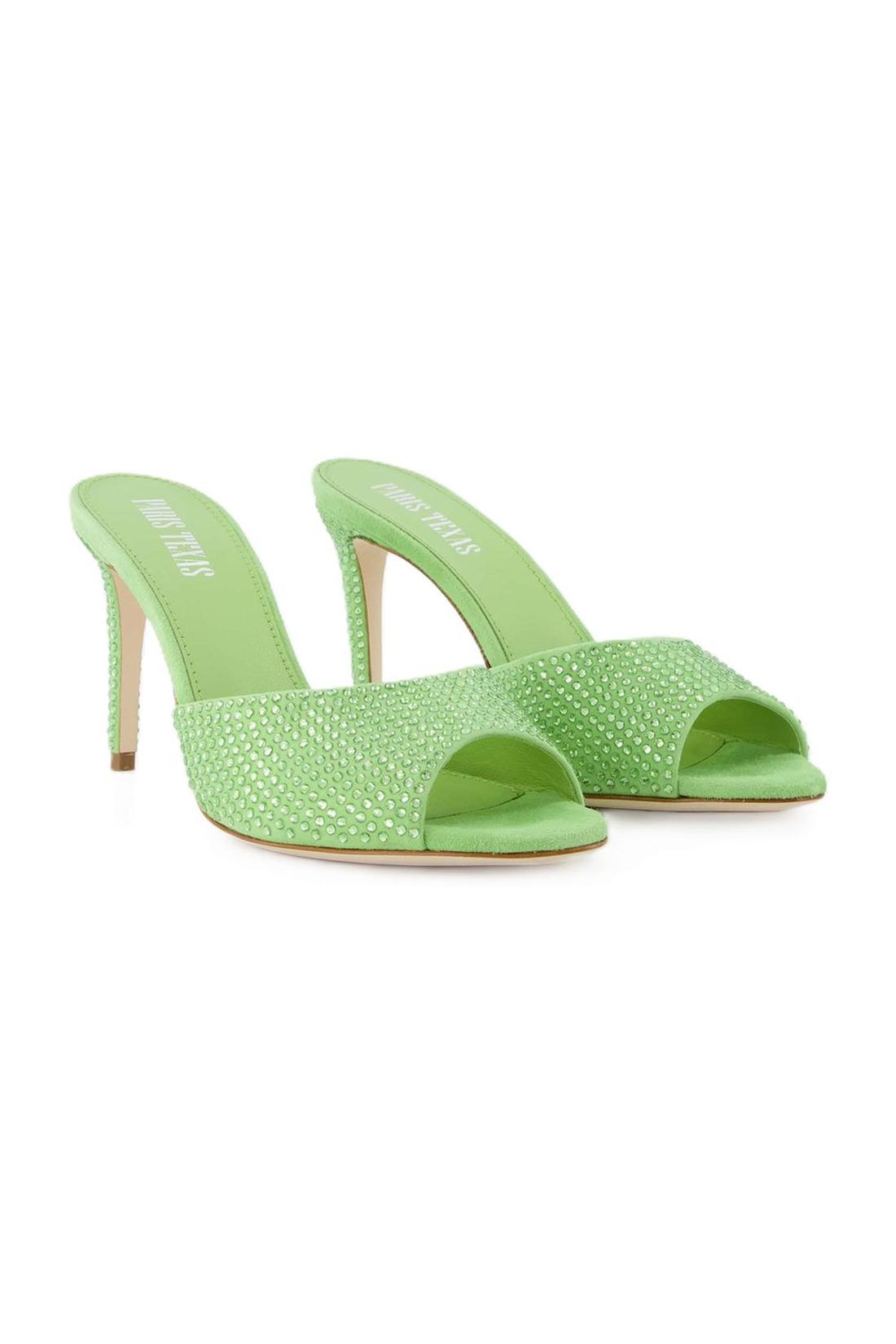Holly Stiletto 85 Mules - Paris Texas - Peridot