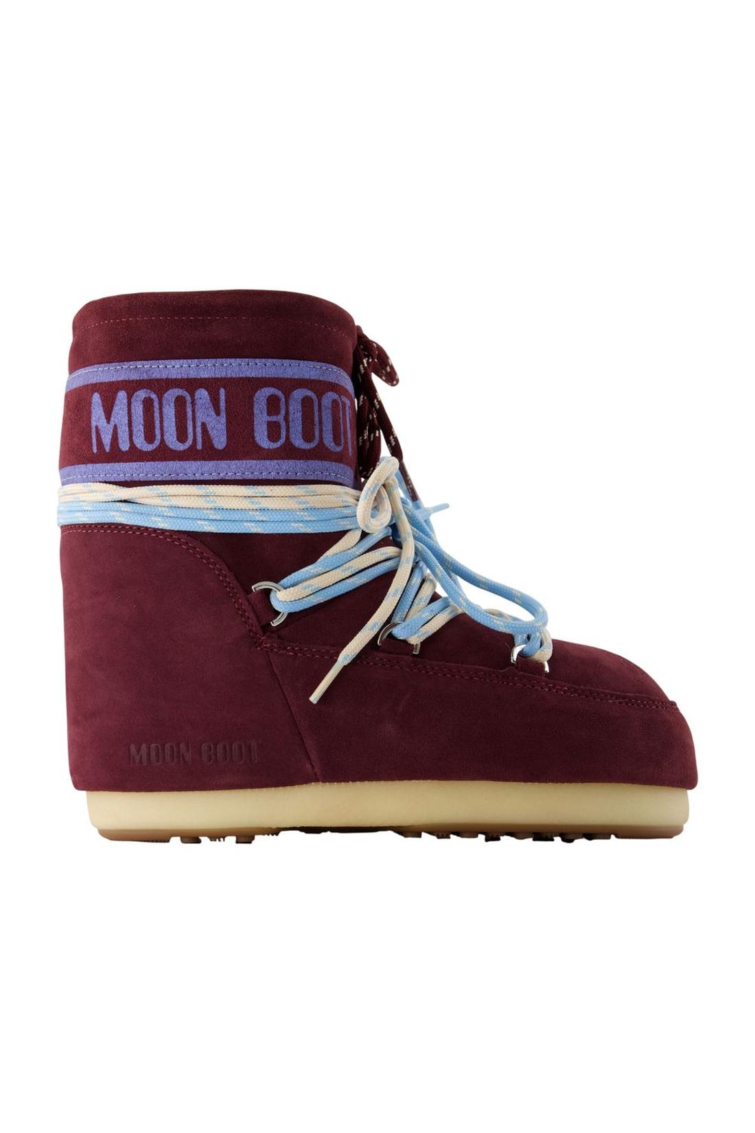 Icon Low Suede Laces Stiefeletten - Moon Boot - Leder - Bordeaux