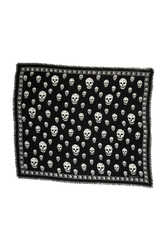 Schal Skull - Alexander McQueen - Seide - Schwarz