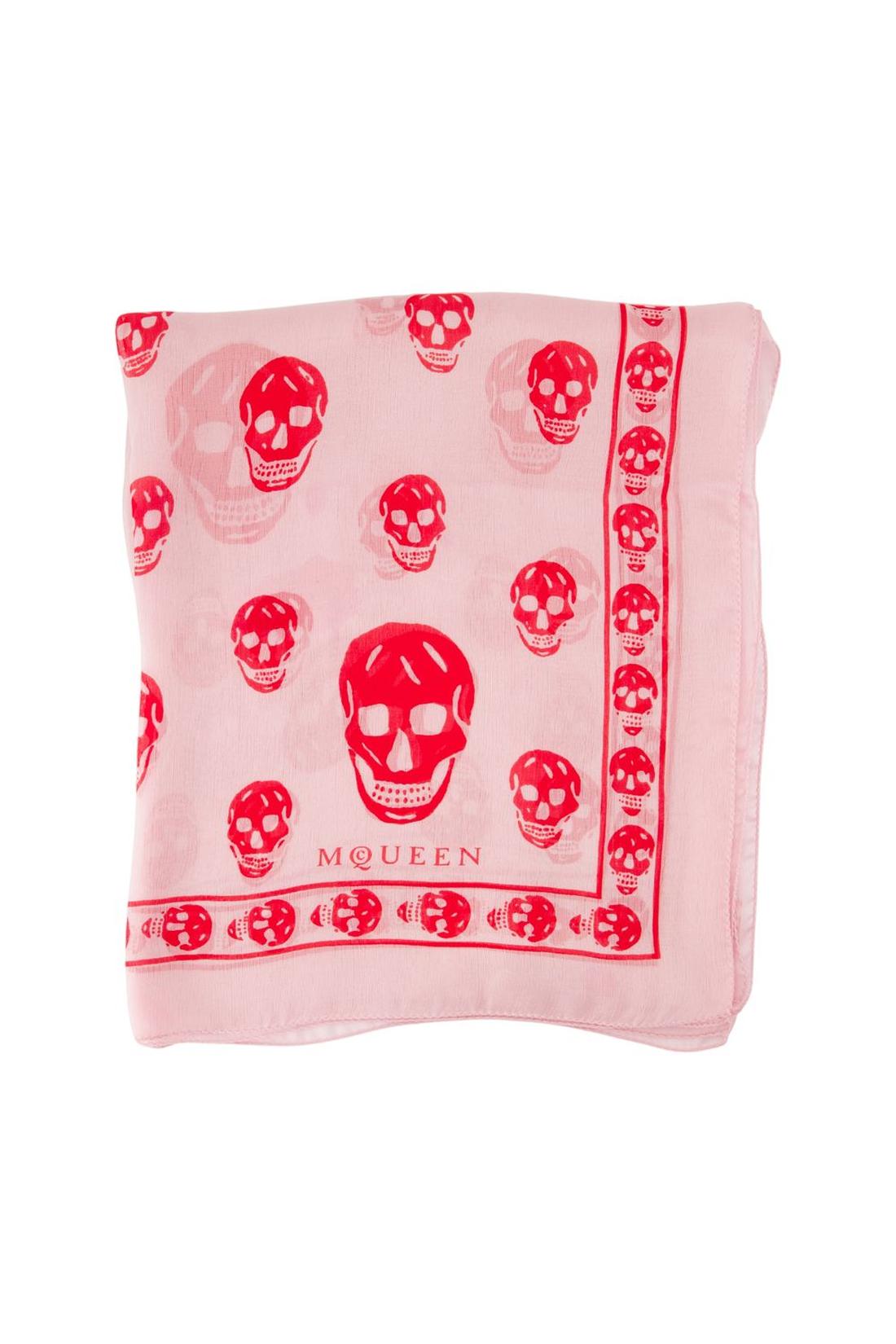 Schal Skull - Alexander McQueen - Seide - Rosa