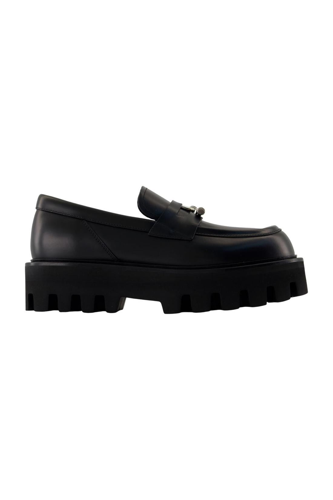 Oversize Flat Shoes - Alexander Mcqueen -  Black - Leather